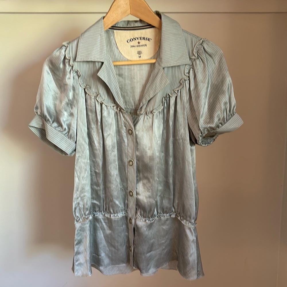 John Varvatos Converse Silk Blouse